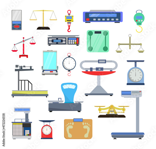 Vector collection of colorful scales.
