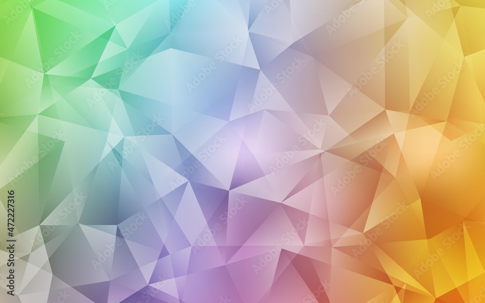 Fototapeta premium Light Multicolor vector polygonal pattern.