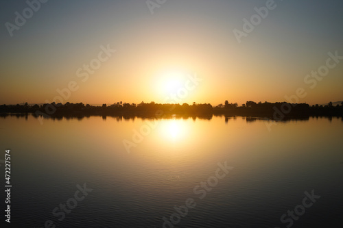 Sunset in Nile River, 2021.