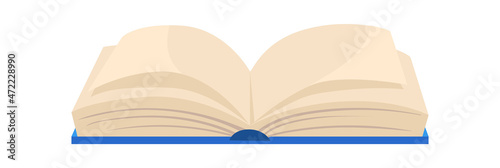 Open textbook. Libre professional publication from business encyclopidia, cartoon vector