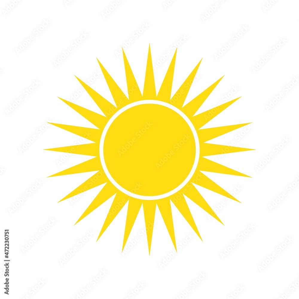 Pointed sun. Sunshine vector icon pictogram illustration image Pointed sun. Sunshine vector icon pictogram illustration image