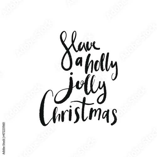 christmas edition vector brush lettering. Hand drawn modern brush calligraphy isolated on white background. Christmas vector ink illustration. Creative typography for Holiday greeting cards, banner
