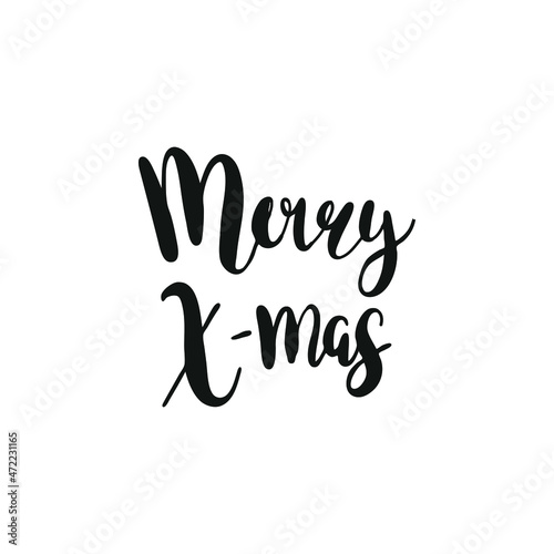 christmas edition vector brush lettering. Hand drawn modern brush calligraphy isolated on white background. Christmas vector ink illustration. Creative typography for Holiday greeting cards, banner