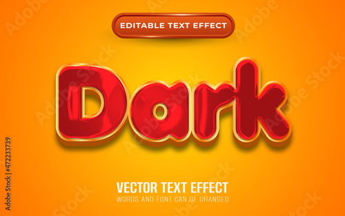 Dark text effect golden style