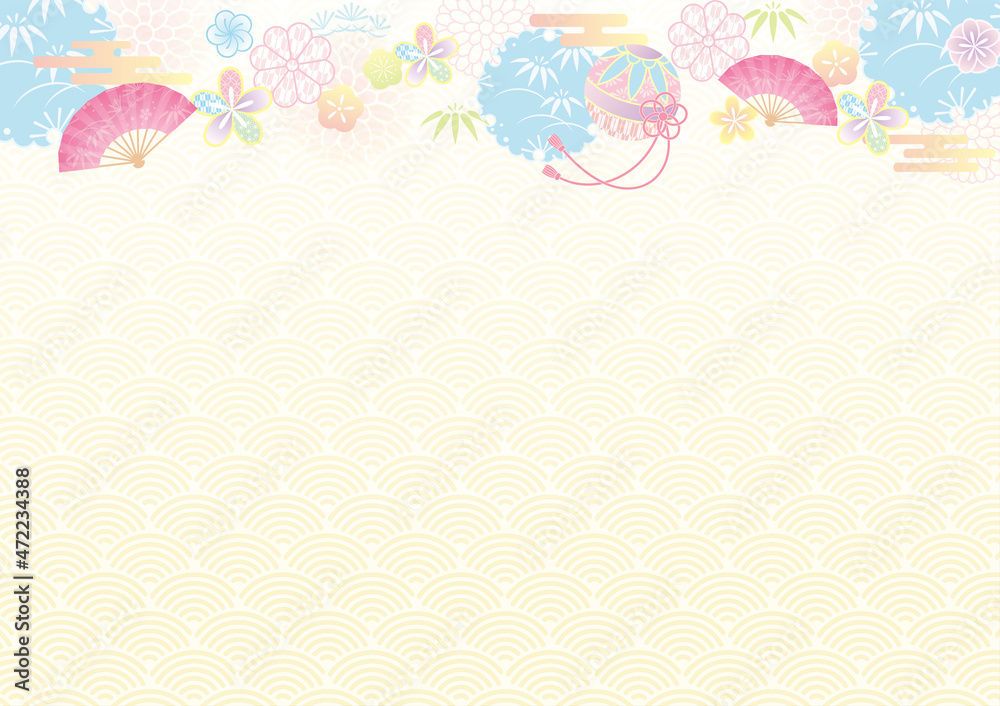 pastel color background with Japanese traditional patterns pastel color background with Japanese traditional patterns