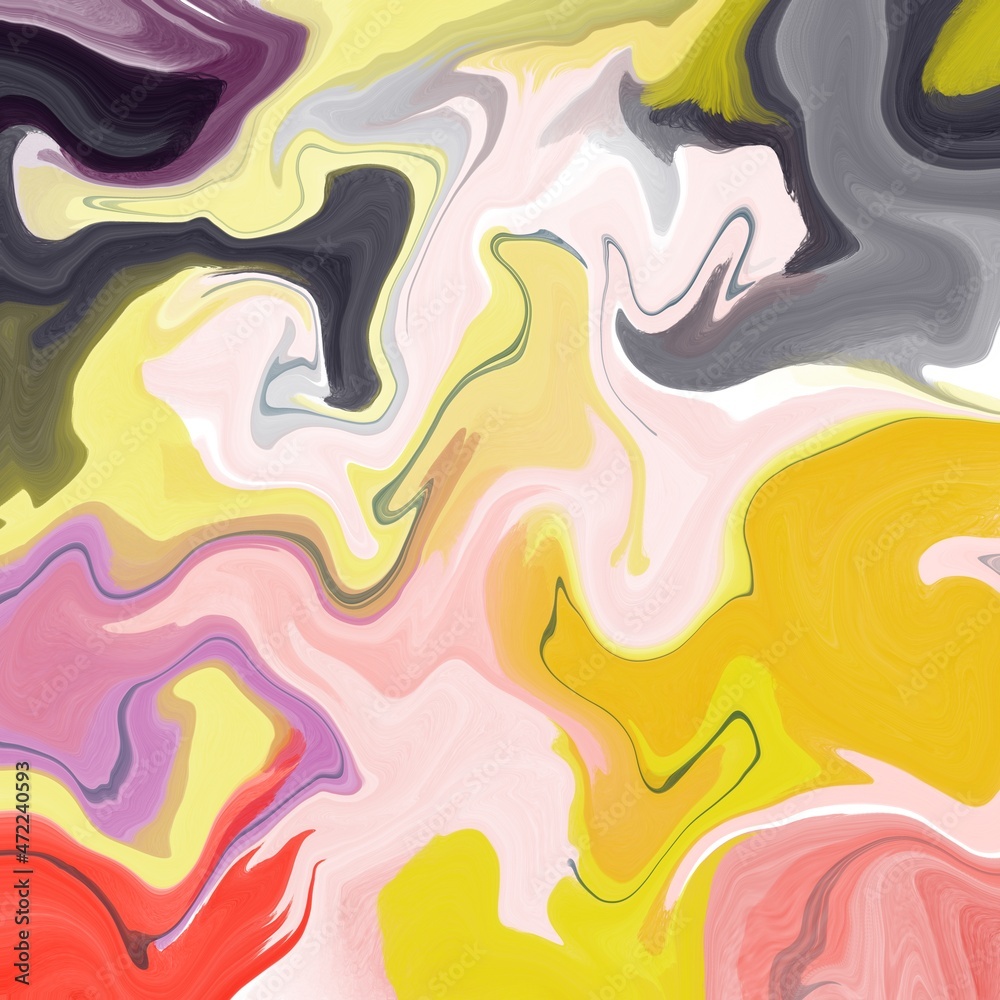 Abstract painting made of liquid acrylic Abstract painting made of liquid acrylic