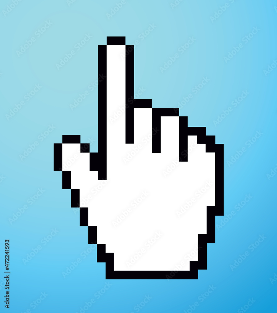 Hand cursor Vector drawing icon Hand cursor Vector drawing icon