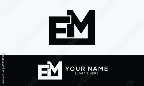  ME, EM, M, E abstract letters logo monogram 