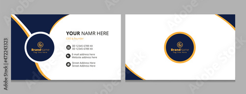 Modern Corporate Business Card Template Design, Fully Editable Template.
