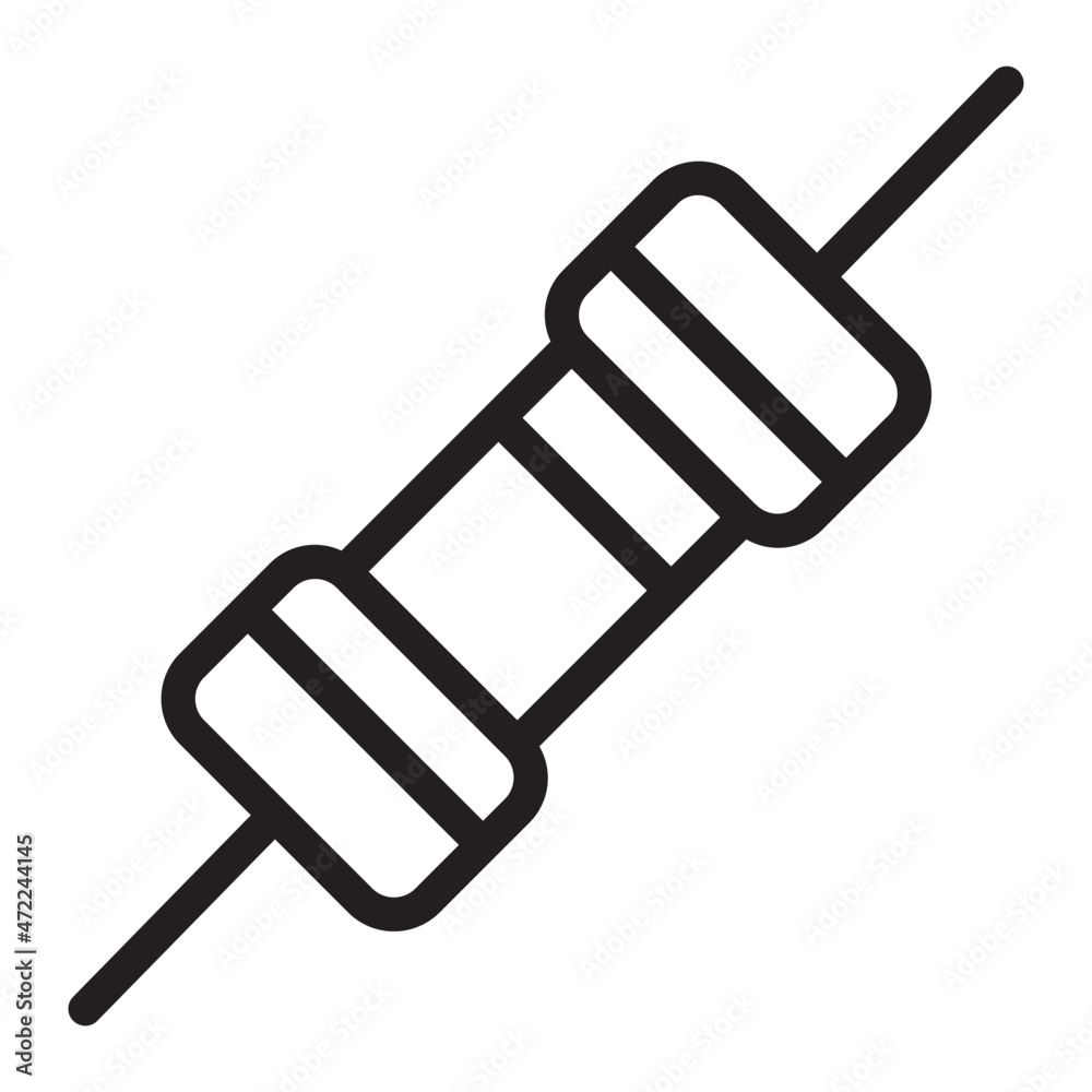 resistor line icon resistor line icon
