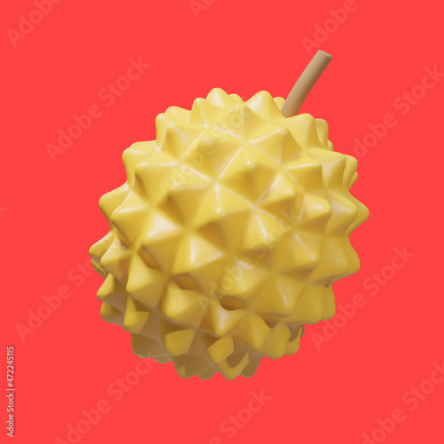 durian fruit 3d illustration