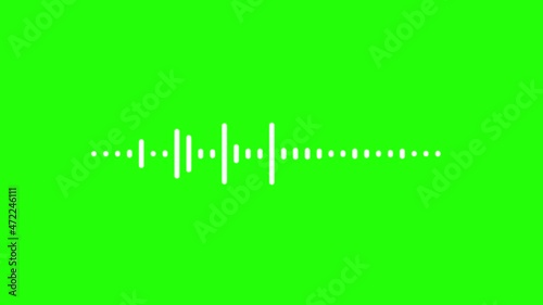 Vox Audio Line Wave Form Visualization Effect on Green Background