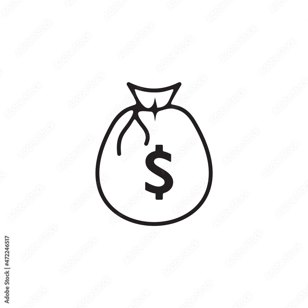 Simple money bag dollar sack logo design Simple money bag dollar sack logo design