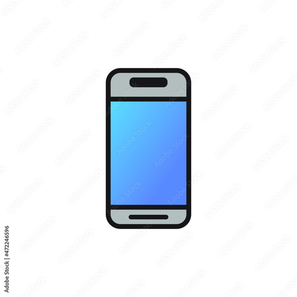 Mobile phone icon. Smartphone symbol. Vector illustration logo Mobile phone icon. Smartphone symbol. Vector illustration logo
