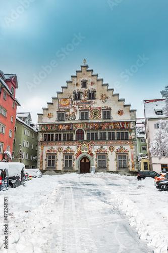 Altes Rathaus von Lindau Bodensee im Winter