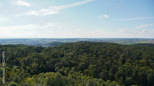 Aerial view of a forest in baden württemberg in germany