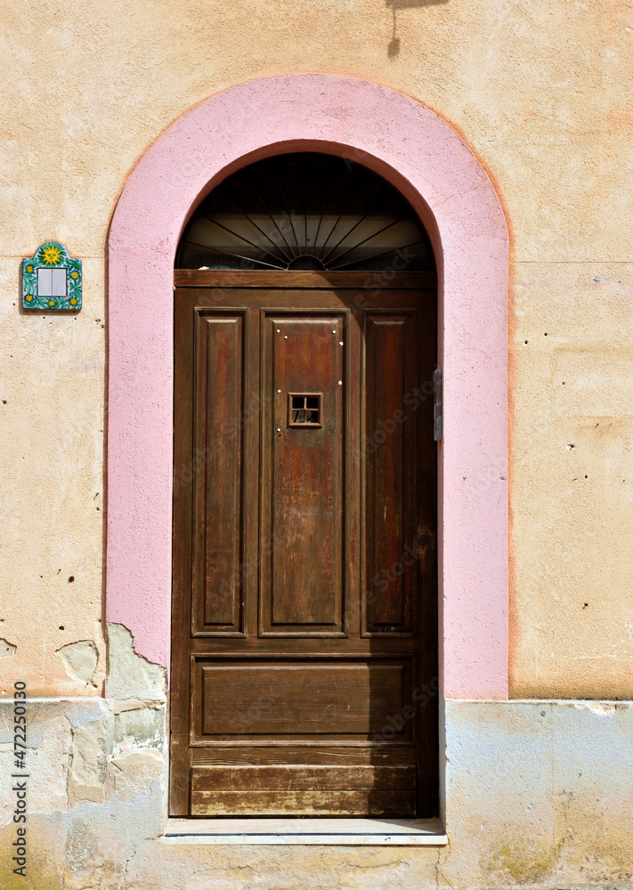 Fototapeta premium Picturesque door in the center of San Vito Lo Capo Sicily Italy