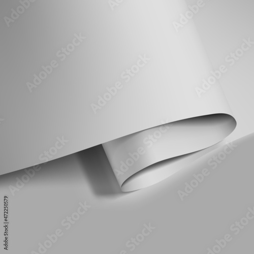3D Realistic Untwisted Wrapping Paper Roll Paper