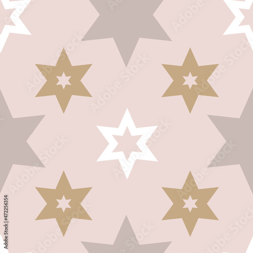 vector basic stars allover pastel pink seamless pattern background