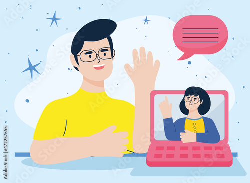 online school illustration