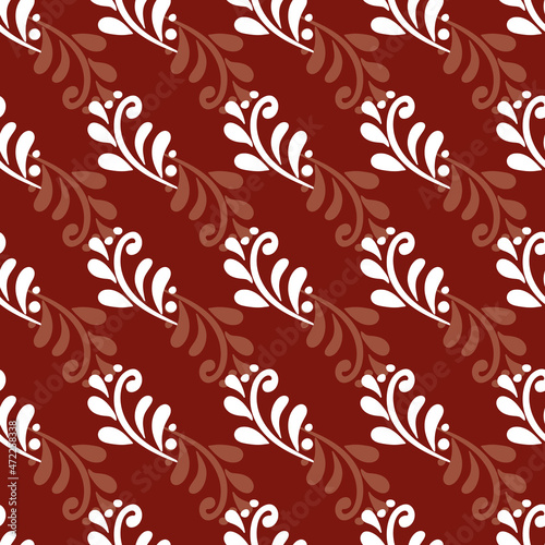 vector winter wonderland magical ornament red seamless pattern background