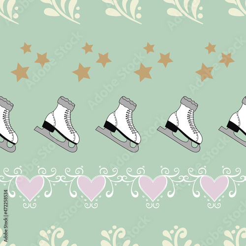 vector winter wonderland magical stripe seamless pattern background