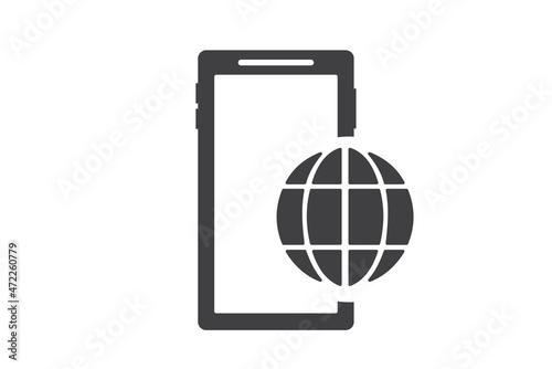 Phone roaming icon on white background for website, application, printing, document, poster design, etc. vector EPS10