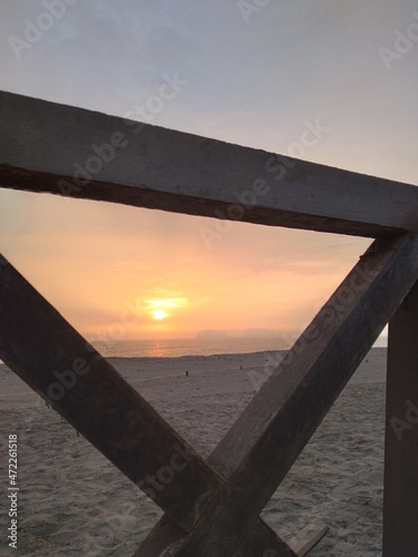 sunset over the river