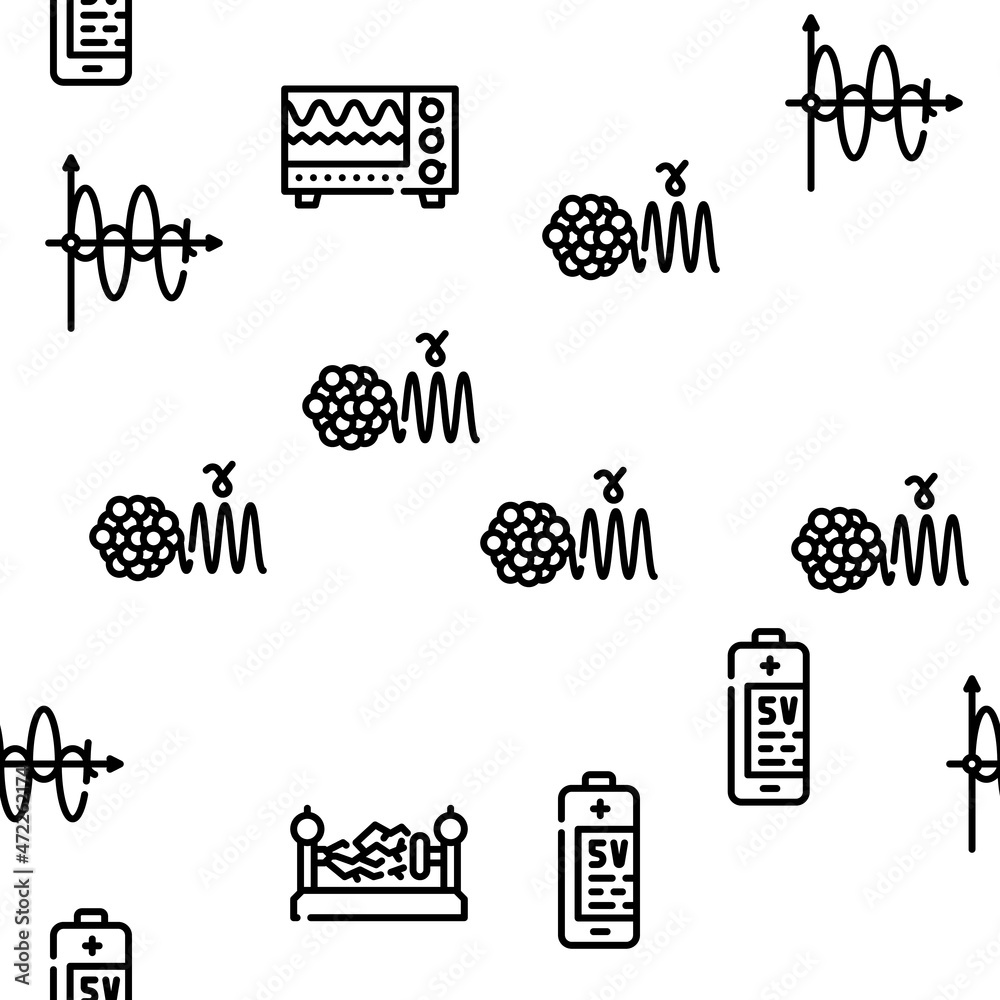 custom made wallpaper toronto digitalElectromagnetic Science Physics Vector Seamless Pattern Thin Line Illustration