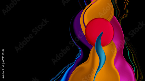 Fototapeta Naklejka Na Ścianę i Meble -  Abstract modern shape and color design background, Gradient colorful abstract  background