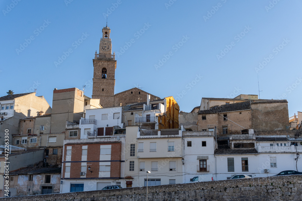 Panoramic of Albaida, picturesque town of Valencia.