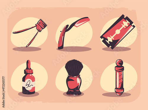 six barber items