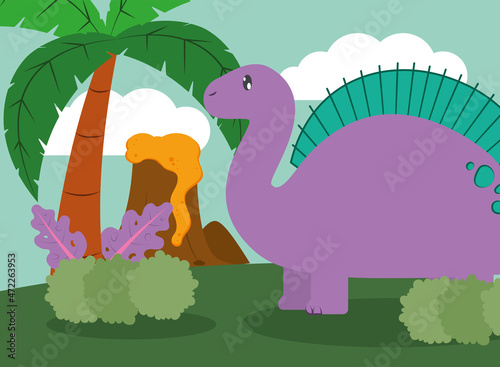 purple spinosaurus card