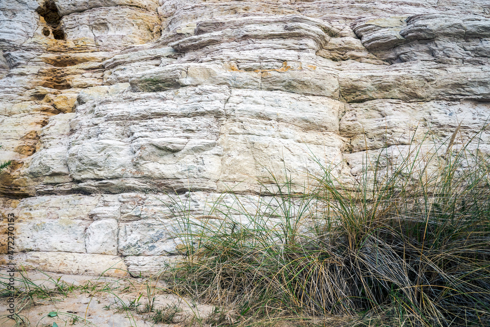 Layers of sandstone rock formed during the Eocene period Layers of sandstone rock formed during the Eocene period