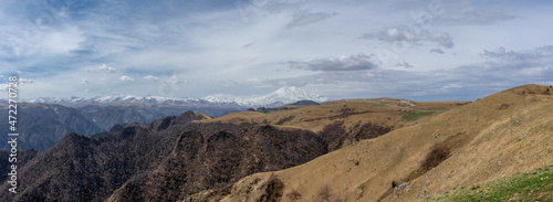 view of Elbrus in the North Caucasus