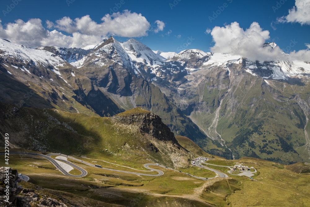 Grossglockner mountain scenic road in Austria in Alps