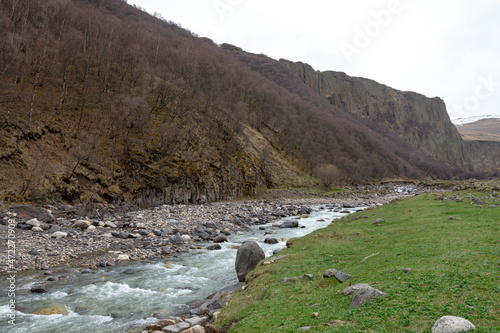 view of a winding mountain river photo