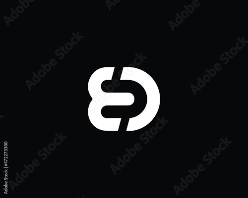 Creative Minimalist Letter ED Logo Design , Minimal ED Monogram photo