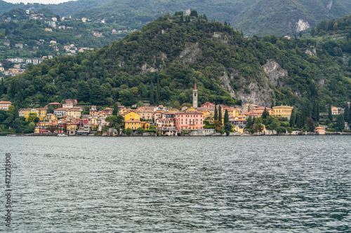 View on Varenna village from Como lake, Lombardy - Italy © REDMASON