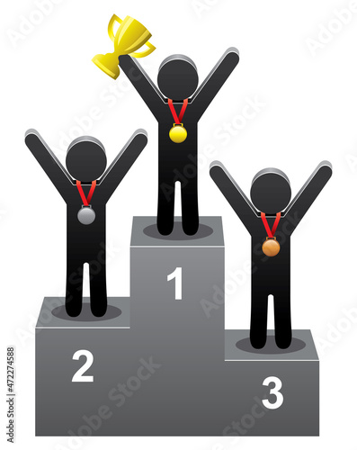vector winners on the podium