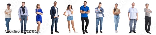 Casual people full length portraits photo