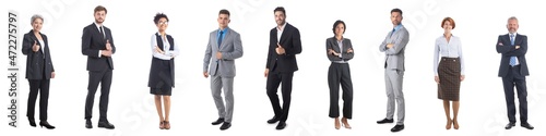 Business people group on white