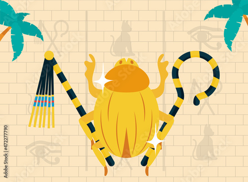 egypt scarab card
