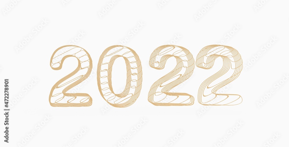year 2022 in numbers 3d modern year 2022 in numbers 3d modern