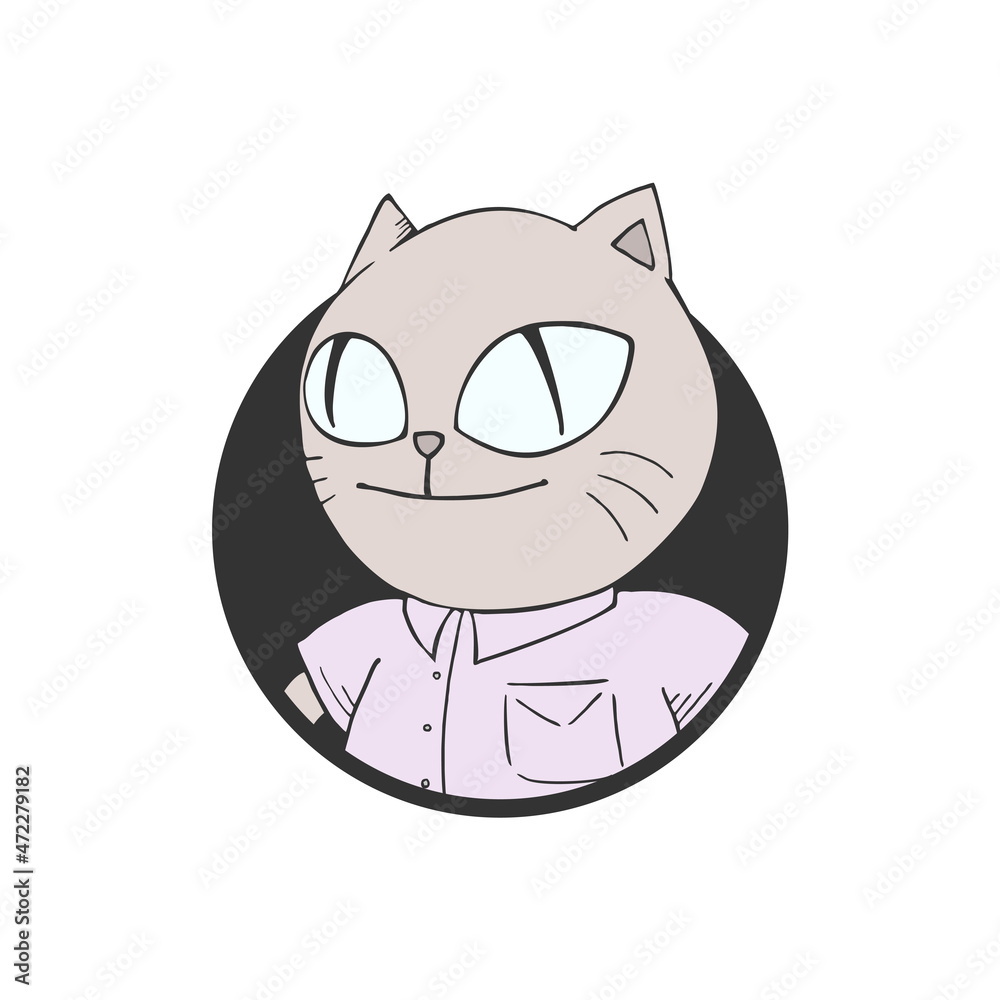 Obraz premium Elegant cat draw