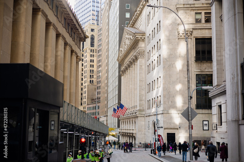 Stock exchange on Wall Street, New York City