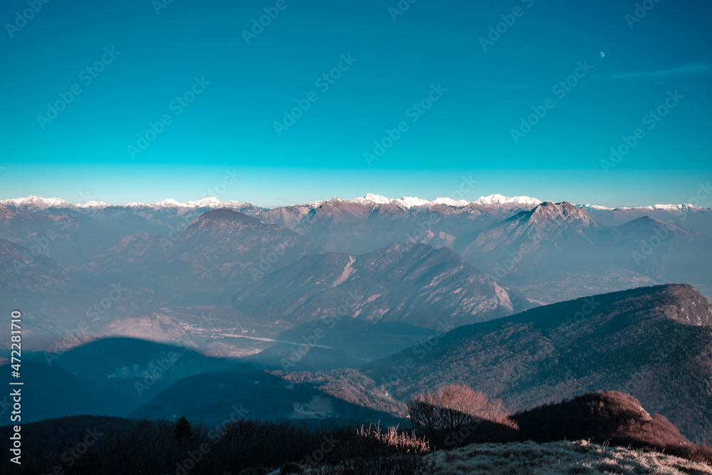 Obraz premium Panorama from the alpine peak
