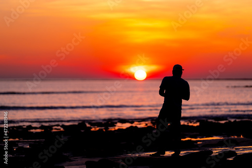 Watching Sunset at Sea