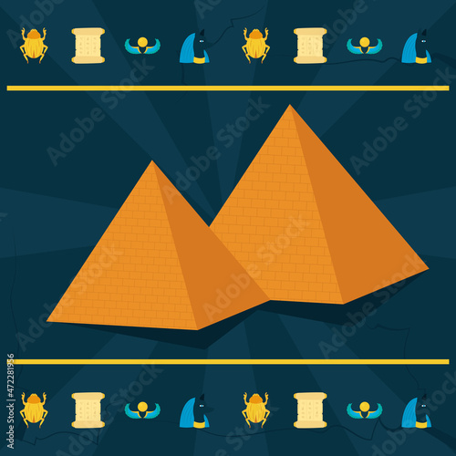 egypt pyramid poster