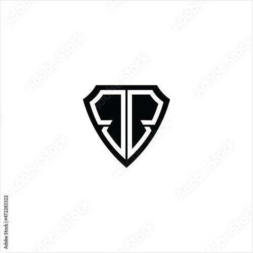 initial b logo vector template shield
